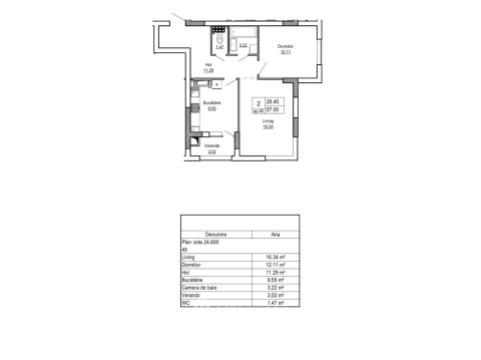 Bloc Nou! Ghidighici, str. Ștefan cel Mare, 2 camere + living! Varianta albă! Autonomă!: 10