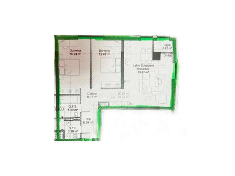 Milanin Nixon! Râșcani, str. Spartacus/Renașterii Naționale, 2 camere + living. Variantă albă!: 3