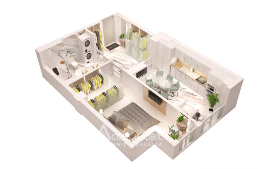 Inamstro! Bloc nou! Sculeni, Calea Ieșilor, 1 cameră. Variantă albă!: 2