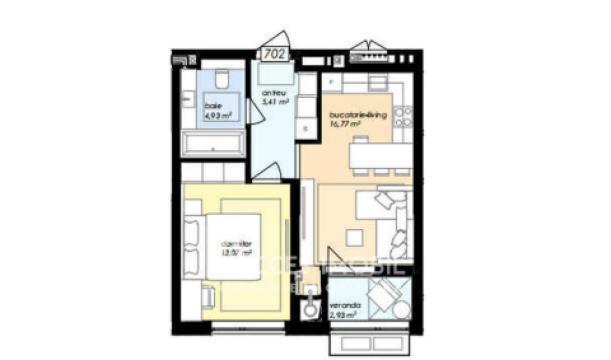 DMZ Home Construct! Botanica, bd. Dacia, 1 cameră + living! Variantă albă!: 1