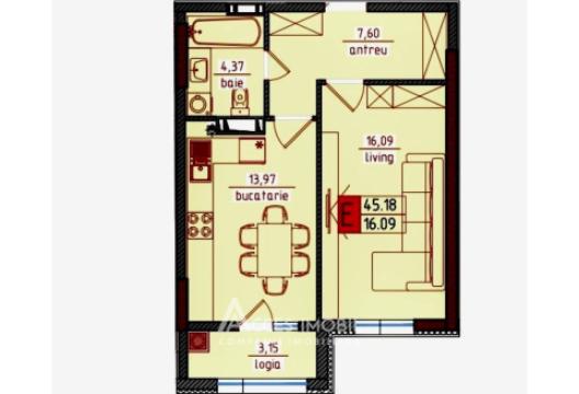 Bloc Nou! Ghidighici, str. Ștefan cel Mare, 1 cameră! Varianta albă!: 2