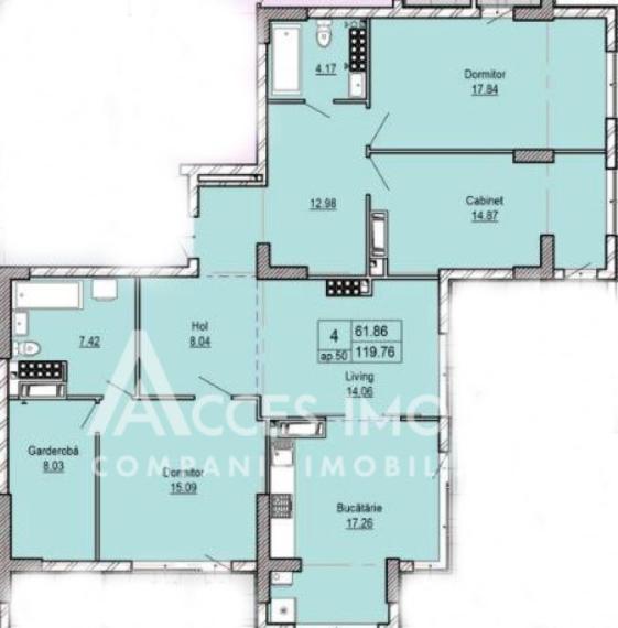 Bloc Nou! Ghidighici, str. Ștefan cel Mare, 4 camere + living! Varianta albă! Autonomă!: 4