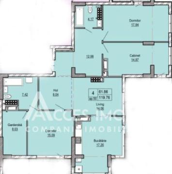 Bloc Nou! Ghidighici, str. Ștefan cel Mare, 4 camere + living! Varianta albă! Autonomă!: 4