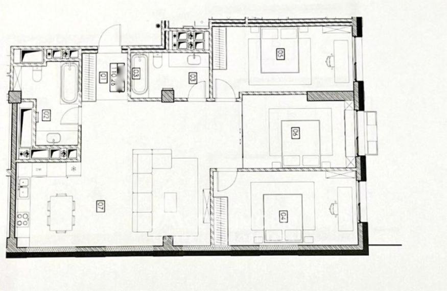City Gardens! Râșcani, bd. Renașterii Naționale, 3 camere + living. Variantă albă!: 2