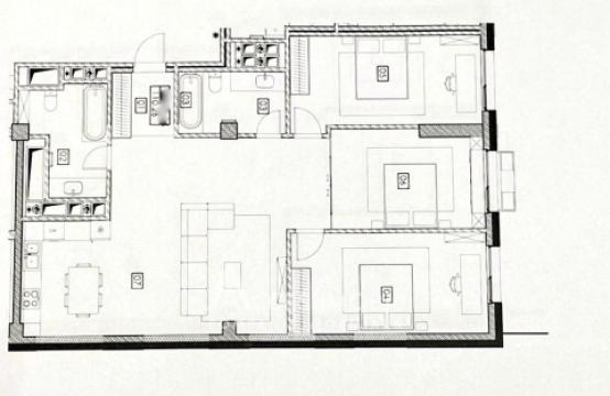 City Gardens! Râșcani, bd. Renașterii Naționale, 3 camere + living. Variantă albă!: 2