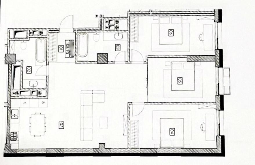 City Gardens! Râșcani, bd. Renașterii Naționale, 3 camere + living. Variantă albă!: 3