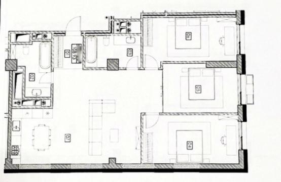 City Gardens! Râșcani, bd. Renașterii Naționale, 3 camere + living. Variantă albă!: 3