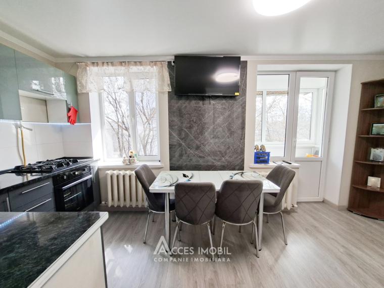 Botanica, str. Nicolae Titulescu, 2 camere! Euroreparație! De mijloc!: 3