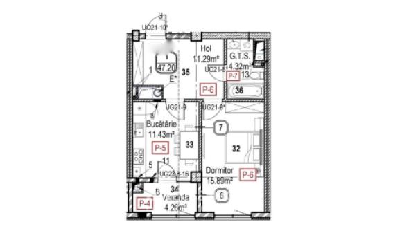 Horus City! Râșcani, str. Tudor Vladimirescu, 1 cameră. Variantă albă! + 2 debarale!: 1