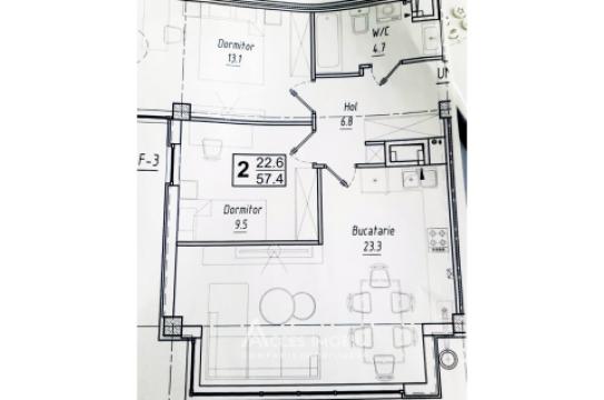 Bloc Nou! Cricova, str. Vasile Alecsandri, 2 camere + living! Varianta Albă!: 2