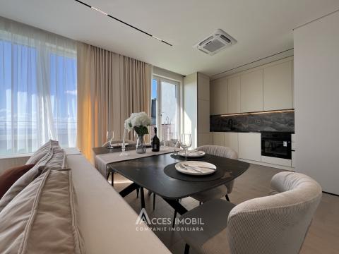 Penthouse! Pamir Construct! Durlești, str. Ialoveni 2 camere + living + terasă 60 m2! Euroreparație!: 1