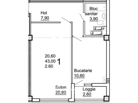 Basconslux! Cojusna, Valeriu Cupcea  street – 1 room. White Finish!: 3