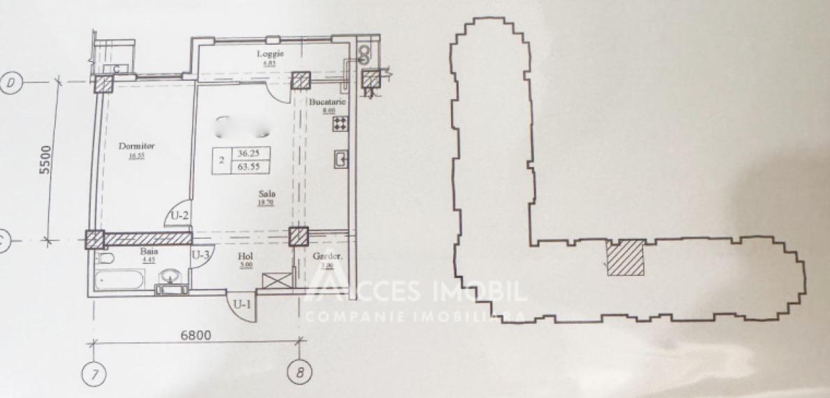 Newton House! Botanica, str. Grădina Botanică, 1 cameră + living. Variantă Albă!: 1