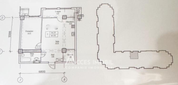 Newton House! Botanica, str. Grădina Botanică, 1 cameră + living. Variantă Albă!: 1