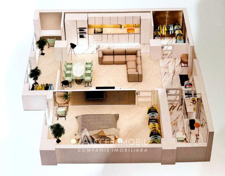 Newton House! Botanica, str. Grădina Botanică, 1 cameră + living. Variantă Albă!: 3