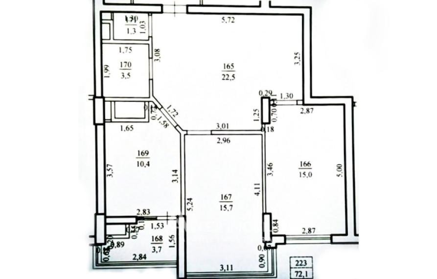 Exfactor! Buiucani, str. Ion Buzdugan, 2 camere + living. Varianta albă!: 3