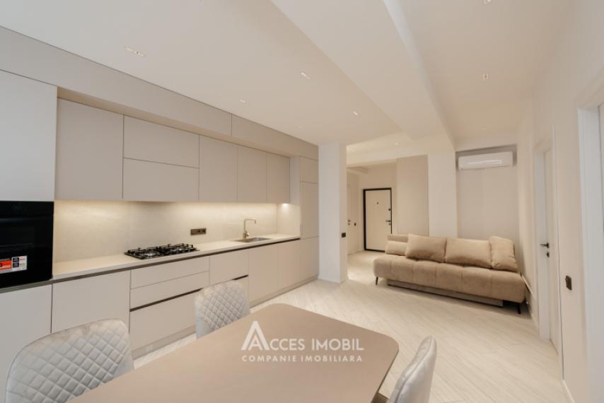 Bloc Nou! str. Cartușa, Durlești, 2 camere + living. Euroreparație!: 3