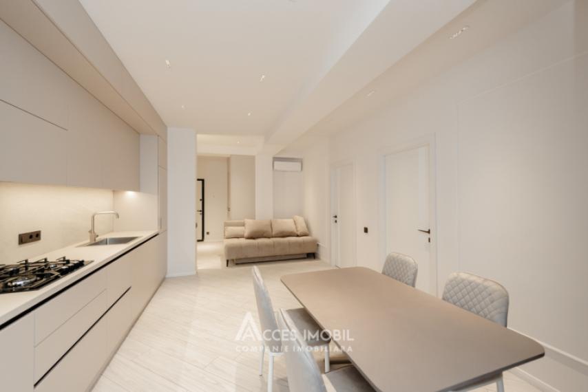 Bloc Nou! str. Cartușa, Durlești, 2 camere + living. Euroreparație!: 2