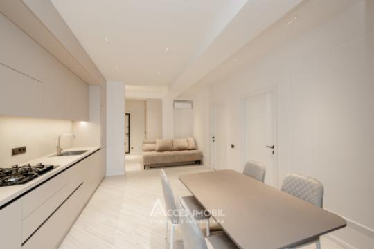 Bloc Nou! str. Cartușa, Durlești, 2 camere + living. Euroreparație!: 2