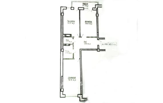 Poliprim-Grup! Дурлешты, ул.  Николае Димо, 2 комнаты + гостиная. Белый вариант!: 3