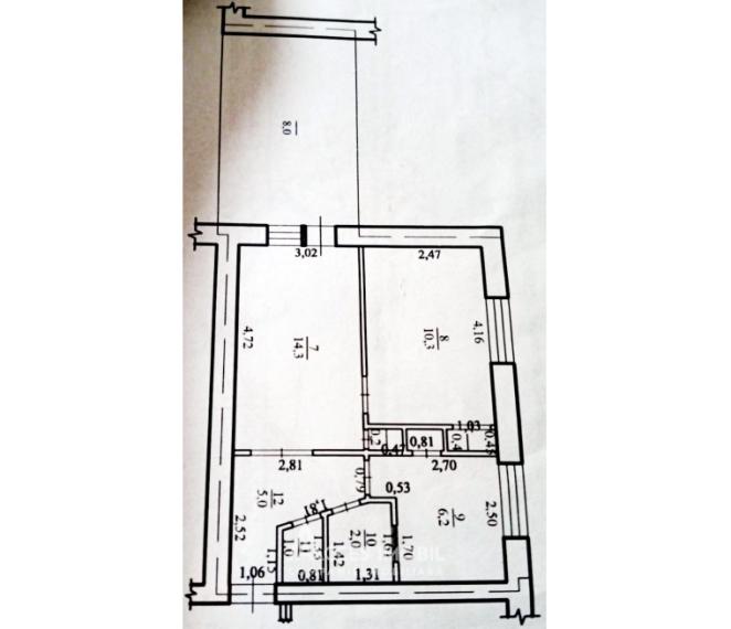 Rîșcani, bd. Moscova, 2 camere!: 2