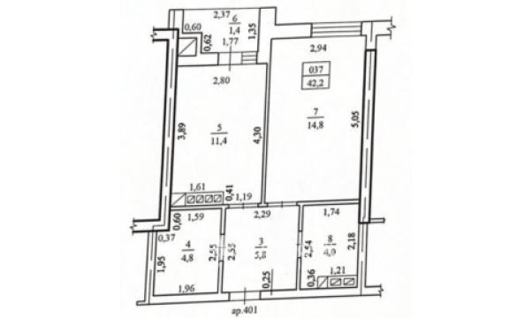 New Block! Durlesti, Regina Elizabeta Street, 1 room + living room. White version!: 6