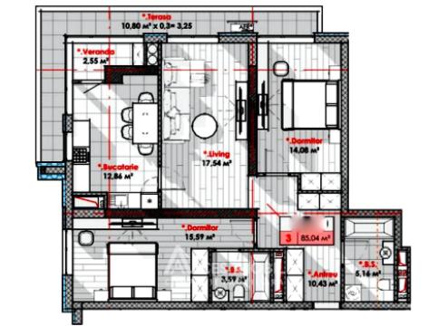 SMART HOME! Lagmar! Рышкановка, ул. Каля Мошилор, 3 комнаты. Белый вариант!: 1