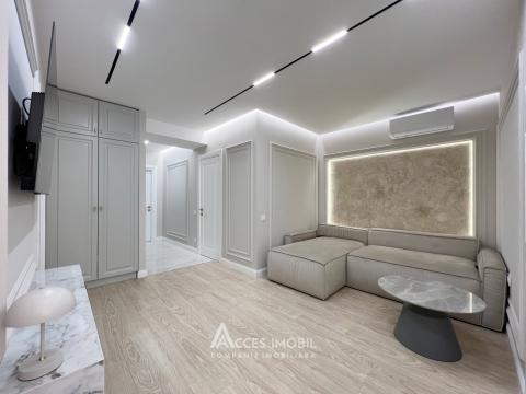 Basconslux! Чеканы, бул. Мирча чел Бэтрын, 2 комнаты + гостиная. Евроремонт!: 2