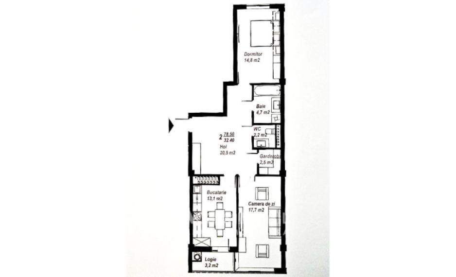 Euroaccent! Яловены, ул. Басарабия, 2 комнаты + гостиная. Белый вариант!: 13
