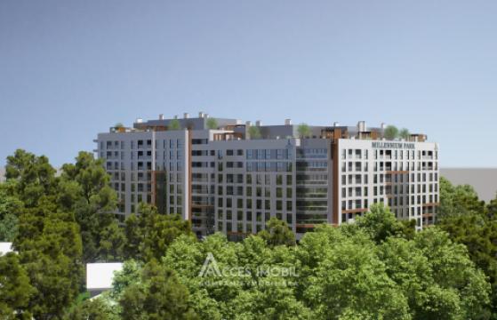 Braus Millennium Park! Новострой! Телецентр, шос. Хынчешть, 1 комната + гостиная! Белый вариант!: 3