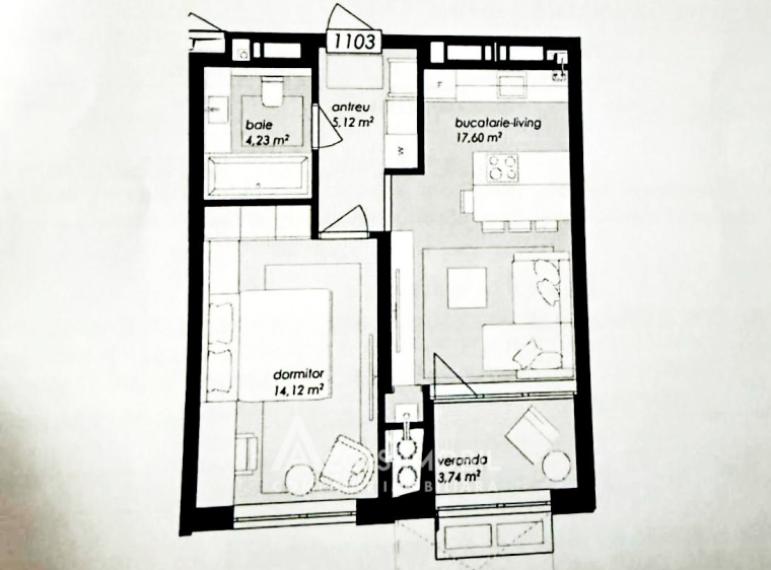 DMZ Home Construct! Botanica, bd. Dacia, 1 cameră + living! Variantă albă!: 3