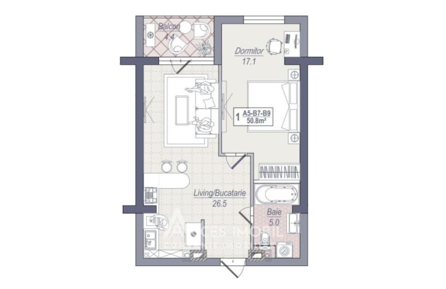 Braus Edera Home! Botanica, bd. Dacia, 1 cameră + living! Autonomă!: 4