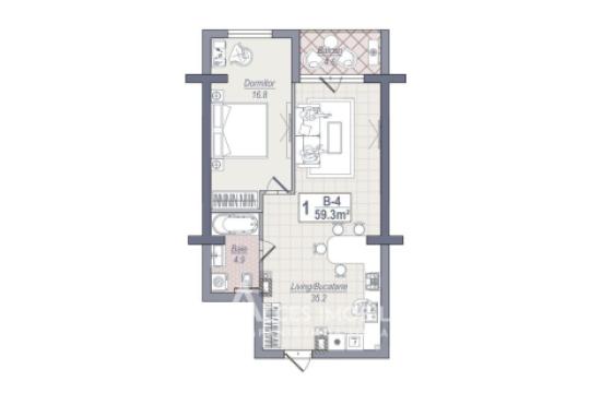 Braus Edera Home! Botanica, bd. Dacia, 1 cameră + living! Autonomă!: 6