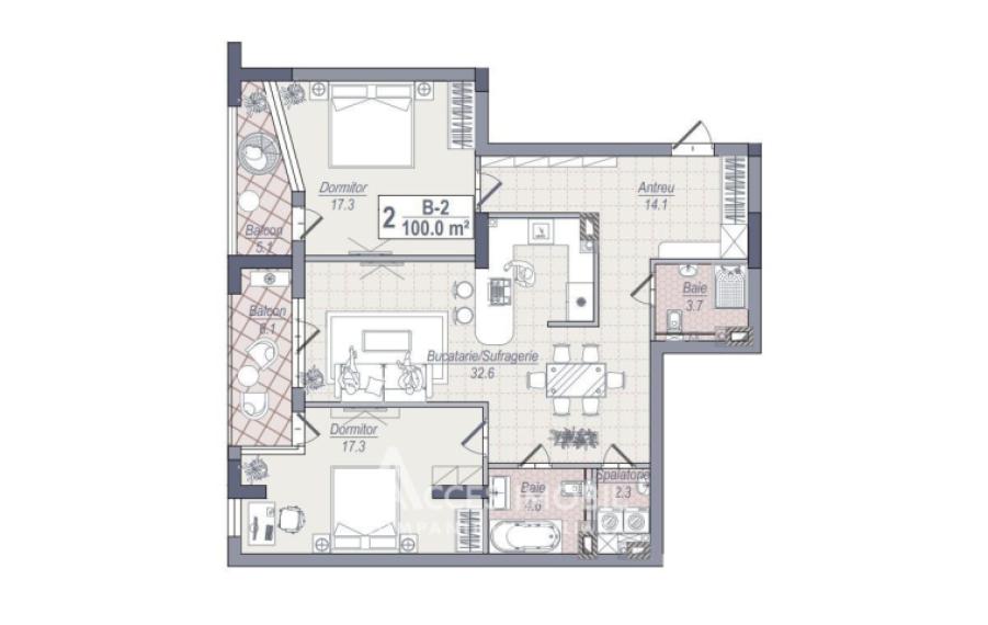 Braus Edera Home! Botanica, bd. Dacia, 2 camere + living! Autonomă!: 3