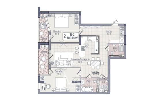 Braus Edera Home! Botanica, bd. Dacia, 2 camere + living! Autonomă!: 3