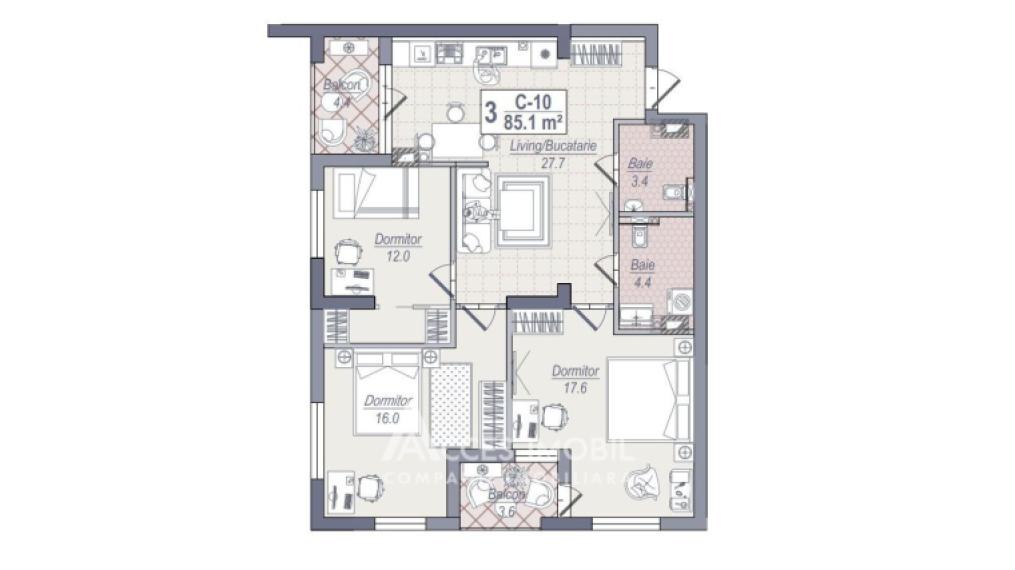 Braus Edera Home! Botanica, bd. Dacia, 3 camere + living! Autonomă!: 1