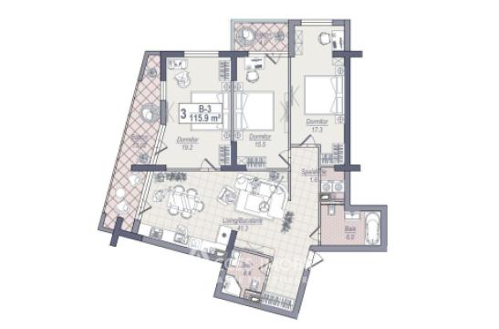 Braus Edera Home! Botanica, bd. Dacia, 3 camere + living! Autonomă!: 3