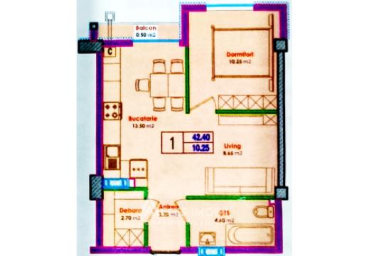 Durlesti, Cartusa street, 1 rooms + living. White version!: 2