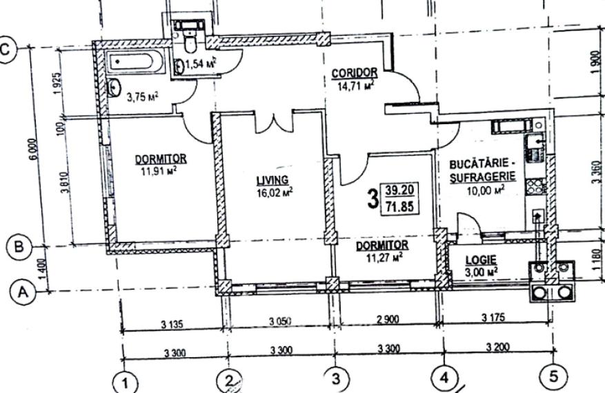 New block! Durlesti, Cartusa street, 3 rooms + living. White version!: 3