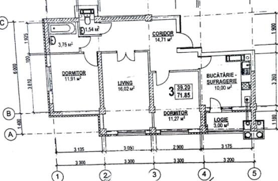 New block! Durlesti, Cartusa street, 3 rooms + living. White version!: 3