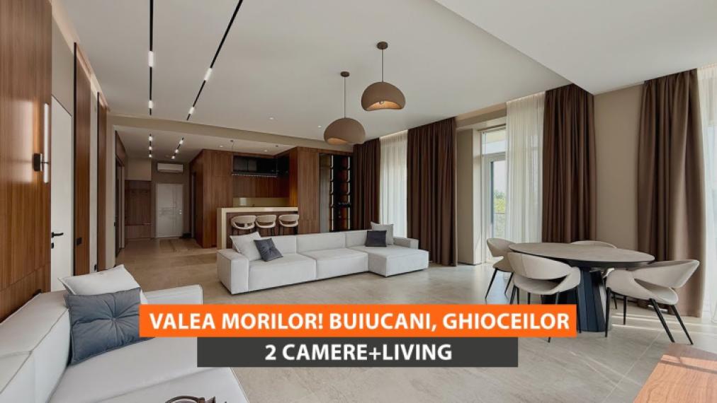 Аренда! Новострой! Буюканы, ул. Гиочеилор, 2 комнаты + гостиная. Евроремонт!: 0