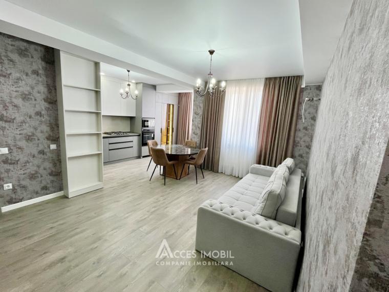 Pro Invest Construct! Bloc Nou! Telecentru, str. Ialoveni, 2 camere + living. Reparație Premium!: 1