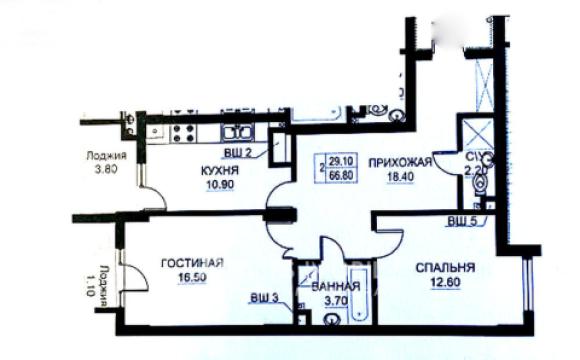 Exfactor! Ciocana, str. N. M. Spătaru, 2 camere + living. Variantă albă!: 5