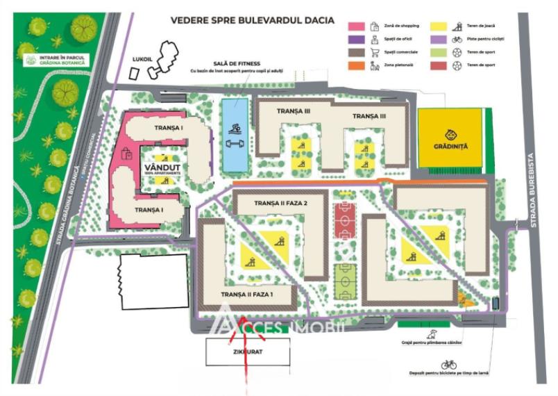 Newton House! Ботаника, ул. Грэдина Ботаникэ, 1 комнатa. Белый Вариант!: 6