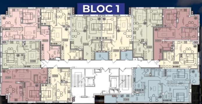 Estate Invest! Bloc nou! str. Ialoveni, Telecentru, 3 camere + living. Varianta Albă!: 3