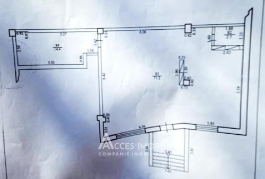 For Rent! Commercial Space 88m2! Center, Valea Trandafirilor street. Autonomous heating!: 10