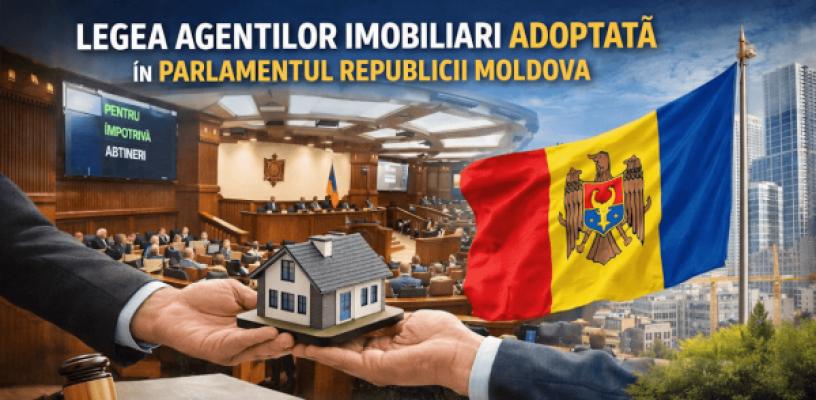 Parlamentul R. Moldova a adoptat în lectura a doua legea privind activitatea agenților imobiliari
