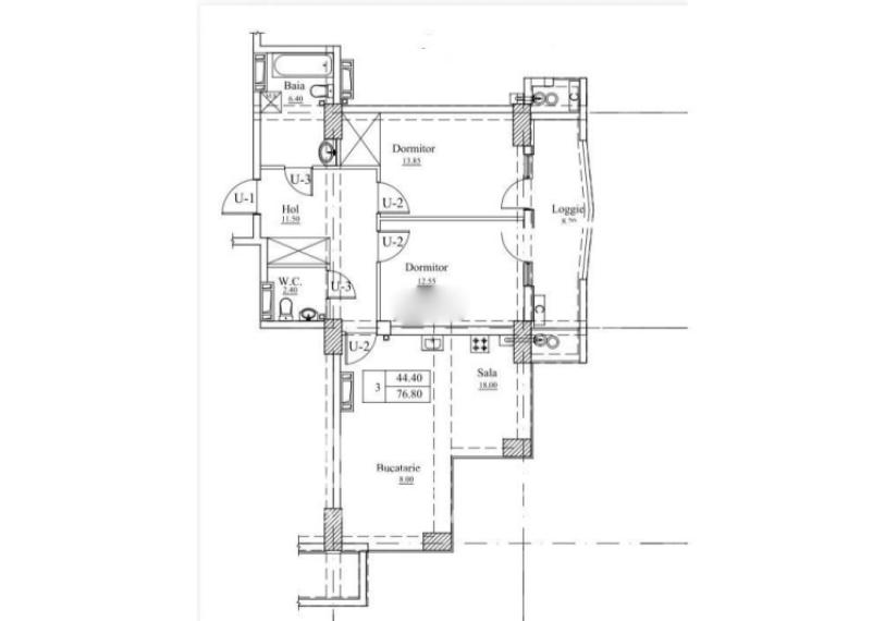 Newton House! Botanica, Gradina Botanica street, 2 rooms + living. White Version!: 13