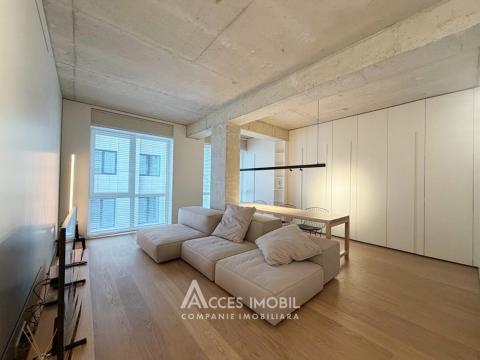 Аренда! Новый блок! Центр, ул. Триколорулуй, 1 комната + гостиная. Eвроремонт!: 3