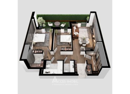 Element Stil! Durlesti, Nicolae Dimo street, 2 rooms + living. White version!: 3